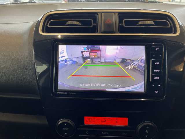 三菱 ミラージュ G 秋田県 2017(平29)年 3.8万km ワインレッドP 衝突軽減装置/社外ナビ/　CD　DVD　BT　フルセグ　SD再生/バックカメラ/ETC/横滑り防止/ステアリングスイッチ/革巻きステアリング/オートエアコン/電動格納ミラー/純正フロアマット/オートライト/スタッドレスタイヤ積み込み