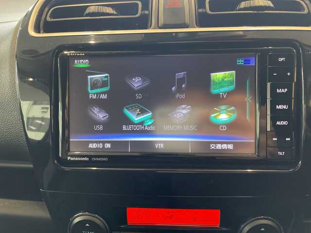 三菱 ミラージュ G 秋田県 2017(平29)年 3.8万km ワインレッドP 衝突軽減装置/社外ナビ/　CD　DVD　BT　フルセグ　SD再生/バックカメラ/ETC/横滑り防止/ステアリングスイッチ/革巻きステアリング/オートエアコン/電動格納ミラー/純正フロアマット/オートライト/スタッドレスタイヤ積み込み