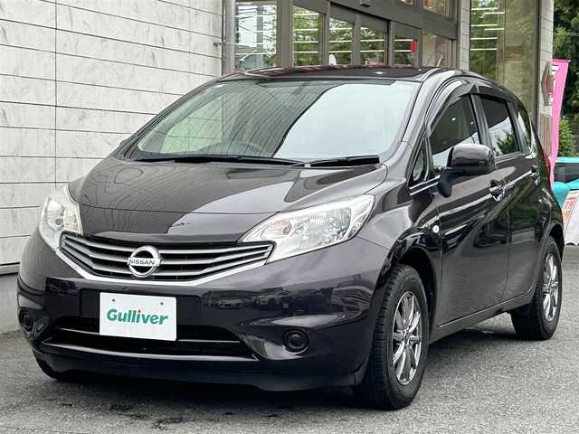 日産 ノート X DIG－S 埼玉県 2013(平25)年 4.8万km オーロラモーヴ 純正ナビ/AM FM CD SD AUX　フルセグTV/ETC/アイドリングストップ/オートエアコン/電動格納ミラー/プッシュスタート/フォグランプ/リアワイパー/社外17インチアルミホイール/スマートキー