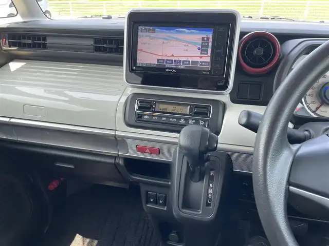 マツダ フレアワゴン ハイブリッド XS 鳥取県 2018(平30)年 11万km オフブルーM ４・Ｗ・Ｄ　/ワンオーナー/社外ナビ／フルセグ／ＤＶＤ／ＣＤ／ＢＴ/前後ドライブレコーダー/ＥＴＣ/レーダーブレーキサポート/レーンキープアシスト/前席シートヒーター/両側パワースライド/プッシュエンジンスタート/社外１４インチアルミホイール/ルーフサーキュレーター/リヤロールサンシェード/アイドリングストップ/純正ホイールスタットレスセット積込/（タイヤ残り溝　４－５分山）/フロアマット/ドアバイザー/保証書・取扱説明書