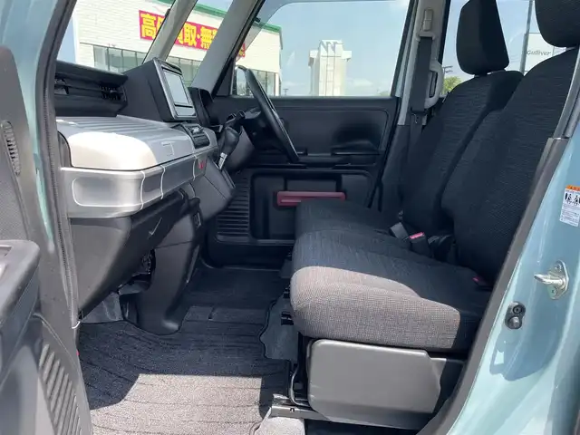 マツダ フレアワゴン ハイブリッド XS 鳥取県 2018(平30)年 11万km オフブルーM ４・Ｗ・Ｄ　/ワンオーナー/社外ナビ／フルセグ／ＤＶＤ／ＣＤ／ＢＴ/前後ドライブレコーダー/ＥＴＣ/レーダーブレーキサポート/レーンキープアシスト/前席シートヒーター/両側パワースライド/プッシュエンジンスタート/社外１４インチアルミホイール/ルーフサーキュレーター/リヤロールサンシェード/アイドリングストップ/純正ホイールスタットレスセット積込/（タイヤ残り溝　４－５分山）/フロアマット/ドアバイザー/保証書・取扱説明書