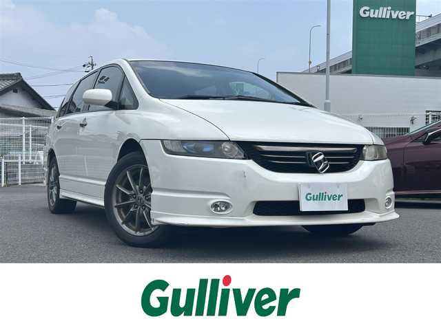 ホンダ オデッセイ アブソルート 愛知県 2004(平16)年 14万km プレミアムホワイトパール HDDナビ/（AM/FM/CD/DVD)/ETC/クルーズコントロール/純正17インチAW/HIDヘッドライト/フォグランプ/革巻きステアリング/ステアリングスィッチ