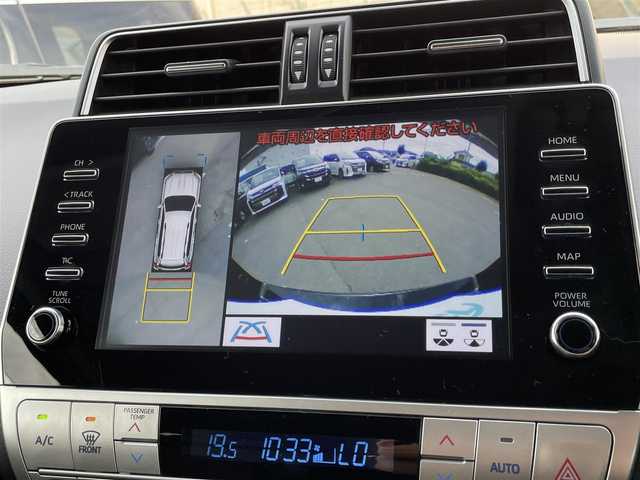 トヨタ ランドクルーザー プラド TX Lパッケージ 東京都 2020(令2)年 2.9万km ブラック メーカーナビ/AM/FM/USB/Bluetooth/Miracast/全周囲カメラ/純正OP19インチAW/レーダークルーズコントロール/黒革シート/パワーシート/前席シートヒーター＆ベンチレーション/ETC2.0/純正ドライブレコーダー/プッシュスタート/スマートキー×2/保証書/取扱説明書