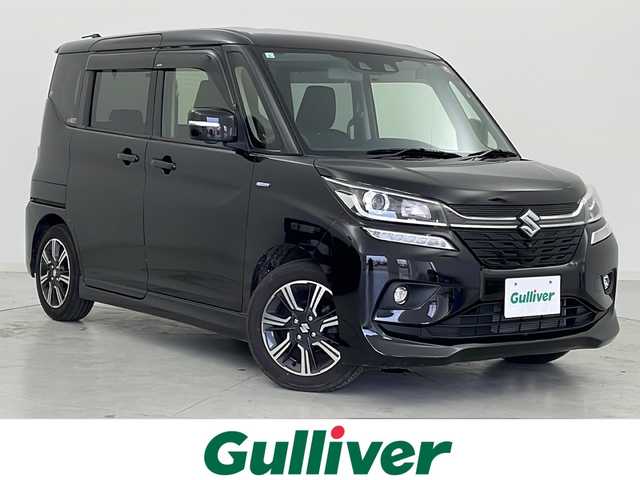 スズキ ソリオ バンディット HV MV 宮城県 2021(令3)年 6.2万km スーパーブラックパール デュアルカメラブレーキサポート/レーンキープアシスト/アダプティブクルーズコントロール/純正7インチナビ/（BT.SD.CD.DVD.AM.FM.USB.ipod）/全方位モニター/両側パワースライドドア/シートヒーター（D席）/ビルトインETC/社外ドライブレコーダー（前後）/パドルシフト/革巻きステアリング/ステアリングスイッチ/プッシュスタート/スマートキー（2本）/純正15インチアルミホイール/社外15インチ冬タイヤ積込/純正ドアバイザー/LEDヘッドライト/LEDフォグランプ/横滑り防止機能/コーナーセンサー/アイドリングストップ/ウインカーミラー