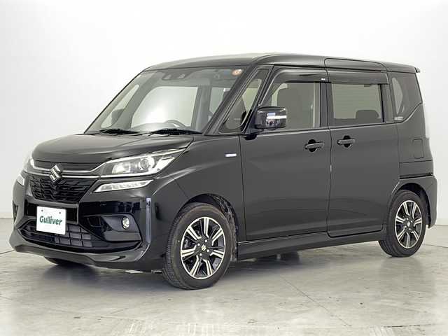 スズキ ソリオ バンディット HV MV 宮城県 2021(令3)年 6.2万km スーパーブラックパール デュアルカメラブレーキサポート/レーンキープアシスト/アダプティブクルーズコントロール/純正7インチナビ/（BT.SD.CD.DVD.AM.FM.USB.ipod）/全方位モニター/両側パワースライドドア/シートヒーター（D席）/ビルトインETC/社外ドライブレコーダー（前後）/パドルシフト/革巻きステアリング/ステアリングスイッチ/プッシュスタート/スマートキー（2本）/純正15インチアルミホイール/社外15インチ冬タイヤ積込/純正ドアバイザー/LEDヘッドライト/LEDフォグランプ/横滑り防止機能/コーナーセンサー/アイドリングストップ/ウインカーミラー