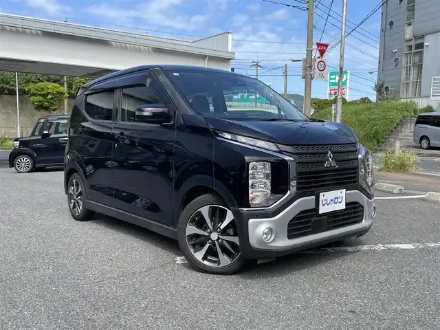 三菱 ｅＫクロス G 福岡県 2019(令1)年 8.7万km アメジストブラック (株)IDOMが運営する【じしゃロン八幡西店】の自社ローン専用車両になります。こちらは現金またはオートローンご利用時の価格です。自社ローンご希望の方は別途その旨お申付け下さい/衝突被害軽減システム/純正メモリナビ/地デジ/Bluetooth/バックカメラ/シートヒーター/オートライト/LEDライト/ETC