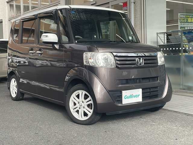 ホンダ Ｎ ＢＯＸ G ターボ Lパッケージ 高知県 2014(平26)年 10.8万km プレミアムブロンズパール 両側パワースライドドア/ターボ/７インチナビ/（バックカメラ/Bluetoothオーディオ/フルセグTV/ＣＤ・DVD）/ETC/ベンチシート/オートライト/クルーズコントロール/スマートキー