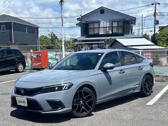 ホンダ シビック EX 静岡県 2022(令4)年 4.3万km ソニックグレーパール ディスプレイオーディオ＆ナビ（AM/FM/TV/BT・USB）/ワンオーナー/ビルトインETC2.0/ドライブレコーダー/BOSEサウンド/クルーズコントロール（追従走行有り）/バックカメラ/パワーシート（D.N席）/シートヒーター（D.N席）/パーキングアシスト/アイドリングストップ/ワイヤレス充電器