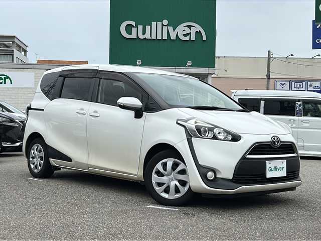 トヨタ シエンタ G 石川県 2015(平27)年 8万km ホワイトパールクリスタルシャイン 社外ＳＤナビ【AVN-Z05iW】/(Bluetoot/CD/DVD/フルセグTV)　/ETC /バックカメラ/両側パワースライドドア　/D/N席シートヒーター　/純正フロアマット　/プッシュスタート　/スマートキー