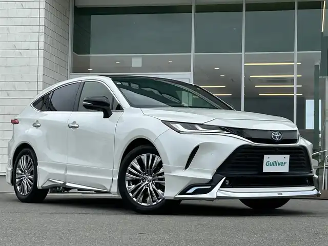 トヨタ ハリアー ハイブリッド Z 兵庫県 2021(令3)年 4.4万km ホワイトパールクリスタルシャイン モデリスタエアロ(F/S/R)/メーカーOP12.3インチナビ/JBLプレミアムサウンド/調光パノラマルーフ/BTオーディオ/フルセグテレビ/全方位カメラ/デジタルインナーミラー/パワーシート/パワーバックドア/ヘッドアップディスプレイ/ETC2.0/ドライブレコーダー