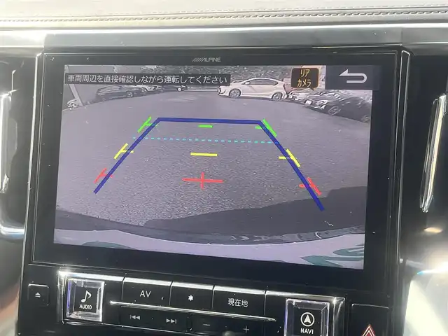 トヨタ アルファード S Aパッケージ 島根県 2019(平31)年 4万km ブラック アルパイン製１１型メモリナビ(アルファード専用)/アルパイン製フリップダウンモニター/TRDフロントスポイラー/フルセグTV ・ DVD再生/バックカメラ ・ Bluetooth/ETC ・ ドラレコ/両側パワースライドドア/助手席+2列目オットマン/クルーズコントロール/オートライト/ハイビーム/電子パーキングブレーキ(ホールド機能付)/衝突軽減ブレーキ・レーンアシスト　/前後コーナーセンサー　/純正LEDヘッドライト/純正フォグランプ/1・2列目レザー調シートカバー/純正18インチアルミホイール　/純正フロアマット/スペアキー1本/保証書・取扱説明書