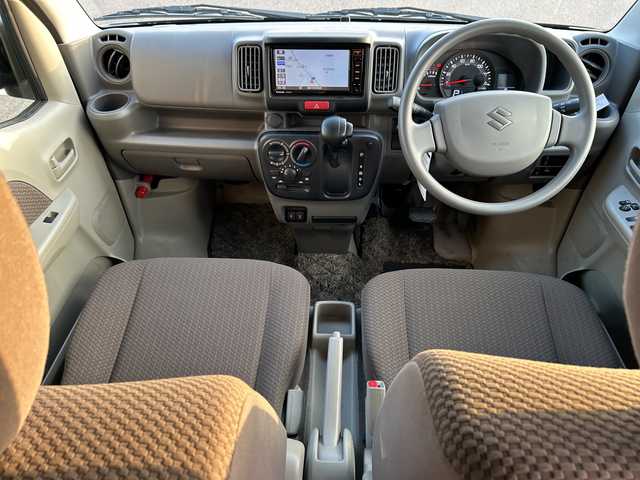 スズキ エブリイ JOINターボ 鹿児島県 2024(令6)年 0.9万km ブルーイッシュブラックパール3 社外ナビ/　　CD/DVD/BT/ワンセグ/バックカメラ/両側スライドドア/LEDヘッドライト/シートヒーター/社外12インチAW/アイドリングストップ/スマートキー/クリアランスソナー/オートライト