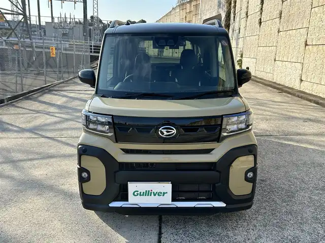 ダイハツ タント ファンクロスターボ 長崎県 2023(令5)年 4.4万km ブラックマイカメタリック/サンドベージュメタリック ワンオーナー/10インチディスプレイオーディオ/（Bluetooth/フルセグ）/バックカメラ/衝突軽減システム/レーンアシスト/両側パワースライドドア/ルーフレール/前後ソナー/前後ドライブレコーダー/シートカバー/シートヒーター/ETC/ステアリングスイッチ/純正15インチAW/AppleCarplay・AndroidAuto/USB