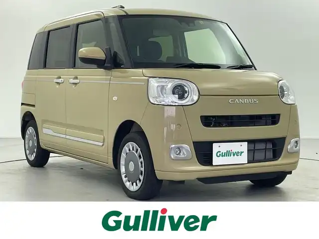 ダイハツ ムーヴ キャンバス セオリー G ターボ 福井県 2023(令5)年 0.7万km サンドベージュメタリック ４WD/衝突軽減ブレーキ/プッシュスタート/スマートキー/クルーズコントロール/オートライト/LEDヘッドライド/コーナーセンサー/純正フロアマット