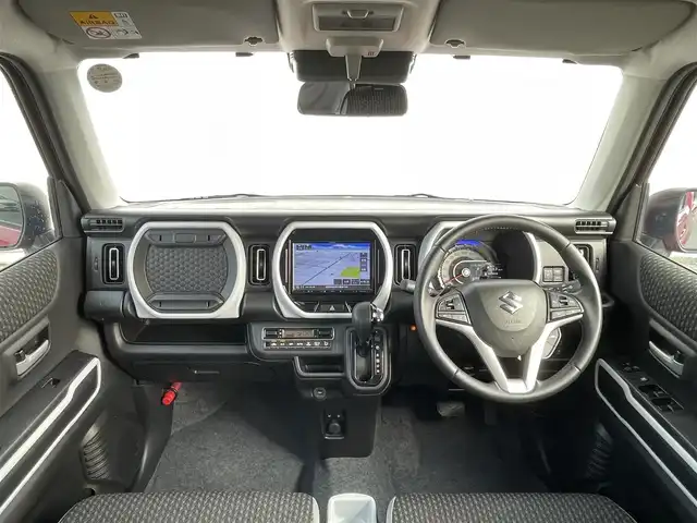 スズキ ハスラー HYBRID X ターボ 滋賀県 2020(令2)年 4.6万km フェニックスレッドパール/ガンメタリック2トーンルーフ 社外8インチナビ/・AM/FM/・CD/DVD/・SD/USB/・内蔵メモリ/・フルセグTV/・Bluetooth/全方位カメラ/USB充電/前席シートヒーター/衝突軽減ブレーキ/レーンキープアシスト/レーダークルーズコントロール/ドアミラーヒーター/電動格納ミラー/革巻きステアリング/パドルシフト/オートヘッドライト/LEDヘッドライト/フォグランプ
