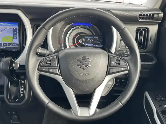 スズキ ハスラー HYBRID X ターボ 滋賀県 2020(令2)年 4.6万km フェニックスレッドパール/ガンメタリック2トーンルーフ 社外8インチナビ/・AM/FM/・CD/DVD/・SD/USB/・内蔵メモリ/・フルセグTV/・Bluetooth/全方位カメラ/USB充電/前席シートヒーター/衝突軽減ブレーキ/レーンキープアシスト/レーダークルーズコントロール/ドアミラーヒーター/電動格納ミラー/革巻きステアリング/パドルシフト/オートヘッドライト/LEDヘッドライト/フォグランプ