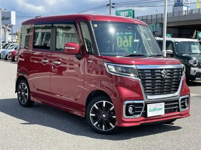 スズキ スペーシア カスタム HYBRID XS ターボ 石川県 2020(令2)年 4.1万km フェニックスレッドパール 純正8型ナビ/フルセグTV/LEDヘッドライト/ドライブレコーダー/スマートキー/プッシュスタート/両側パワースライドドア/レーダーブレーキ/クルーズコントロール/シートヒーター/アイドリングストップ/コーナーセンサー/電動ミラー