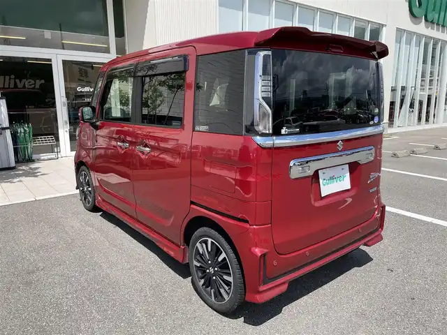 スズキ スペーシア カスタム HYBRID XS ターボ 石川県 2020(令2)年 4.1万km フェニックスレッドパール 純正8型ナビ/フルセグTV/LEDヘッドライト/ドライブレコーダー/スマートキー/プッシュスタート/両側パワースライドドア/レーダーブレーキ/クルーズコントロール/シートヒーター/アイドリングストップ/コーナーセンサー/電動ミラー