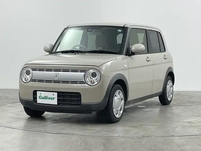 スズキ ラパン S 群馬県 2018(平30)年 4.2万km フォーンベージュM ナビ　フルセグ　Ｂｌｕｅｔｏｏｔｈ　衝突被害軽減ブレーキ　ＨＩＤヘッドライト　オートライト　シートヒーター　ＥＴＣ　革巻きステアリング　アイドリングストップ　プッシュスタート　スマートキー　　禁煙車