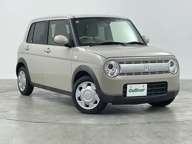 スズキ ラパン S 群馬県 2018(平30)年 4.2万km フォーンベージュM ナビ　フルセグ　Ｂｌｕｅｔｏｏｔｈ　衝突被害軽減ブレーキ　ＨＩＤヘッドライト　オートライト　シートヒーター　ＥＴＣ　革巻きステアリング　アイドリングストップ　プッシュスタート　スマートキー　　禁煙車