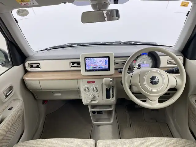 スズキ ラパン S 群馬県 2018(平30)年 4.2万km フォーンベージュM ナビ　フルセグ　Ｂｌｕｅｔｏｏｔｈ　衝突被害軽減ブレーキ　ＨＩＤヘッドライト　オートライト　シートヒーター　ＥＴＣ　革巻きステアリング　アイドリングストップ　プッシュスタート　スマートキー　　禁煙車