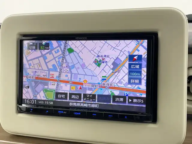 スズキ ラパン S 群馬県 2018(平30)年 4.2万km フォーンベージュM ナビ　フルセグ　Ｂｌｕｅｔｏｏｔｈ　衝突被害軽減ブレーキ　ＨＩＤヘッドライト　オートライト　シートヒーター　ＥＴＣ　革巻きステアリング　アイドリングストップ　プッシュスタート　スマートキー　　禁煙車