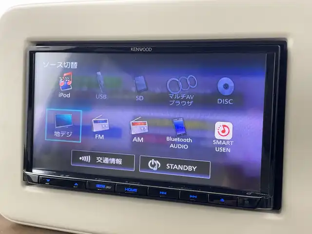 スズキ ラパン S 群馬県 2018(平30)年 4.2万km フォーンベージュM ナビ　フルセグ　Ｂｌｕｅｔｏｏｔｈ　衝突被害軽減ブレーキ　ＨＩＤヘッドライト　オートライト　シートヒーター　ＥＴＣ　革巻きステアリング　アイドリングストップ　プッシュスタート　スマートキー　　禁煙車