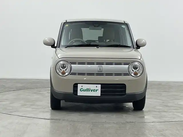 スズキ ラパン S 群馬県 2018(平30)年 4.2万km フォーンベージュM ナビ　フルセグ　Ｂｌｕｅｔｏｏｔｈ　衝突被害軽減ブレーキ　ＨＩＤヘッドライト　オートライト　シートヒーター　ＥＴＣ　革巻きステアリング　アイドリングストップ　プッシュスタート　スマートキー　　禁煙車