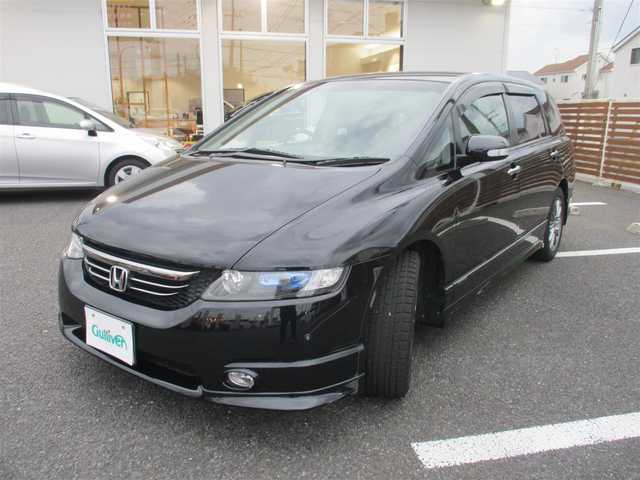 ホンダ オデッセイ アブソルート 千葉県 2005(平17)年 5.5万km ナイトホークブラックパール ワンオーナー/純正ナビゲーション/・CD/DVD/AM/FM/バックカメラ/ETC車載器/ステアリングスイッチ/クルーズコントロール/ドライブレコーダー/ハーフレザーシート/純正17インチAW/キーレスキー2本/HIDヘッドライト/フォグライト/ウィンカーミラー/電動格納ミラー/純正フロアマット/ドアバイザー/取扱説明書/保証書/ナビ取扱説明書