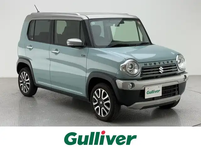 スズキ ハスラー Jスタイル Ⅲ 兵庫県 2018(平30)年 6.4万km オフブルーメタリック/スチールシルバー2トーン 純正SDナビ/（AM/FM/CD/DVD/Bluetooth/フルセグTV）/・CN-RZ73W/アラウンドビューモニター/プリクラッシュセーフティー/横滑り防止装置/LKA/衝突軽減システム/ハーフレザーシート/シートヒーター（D/N席）/HIDヘッドライト/LEDフォグランプ/オートライト/ビルトインETC/ドライブレコーダー（前後）/純正15インチアルミホイール/スマートキー/アイドリングストップ/スペアキー1本