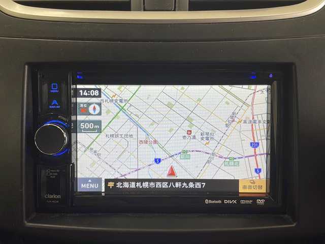 スズキ スイフト XL－DJE 道央・札幌 2015(平27)年 6.1万km スーパーブラックパール ・4WD/・社外ナビ/フルセグTV/DVD/CD/BT/・バックカメラ/・ドライブレコーダー/・横滑り防止/・アイドリングストップ/・前席シートヒーター/・HID/・フロントフォグ/・ETC/・プッシュスタート/・スマートキー/・夏タイヤ純正16インチAW積込