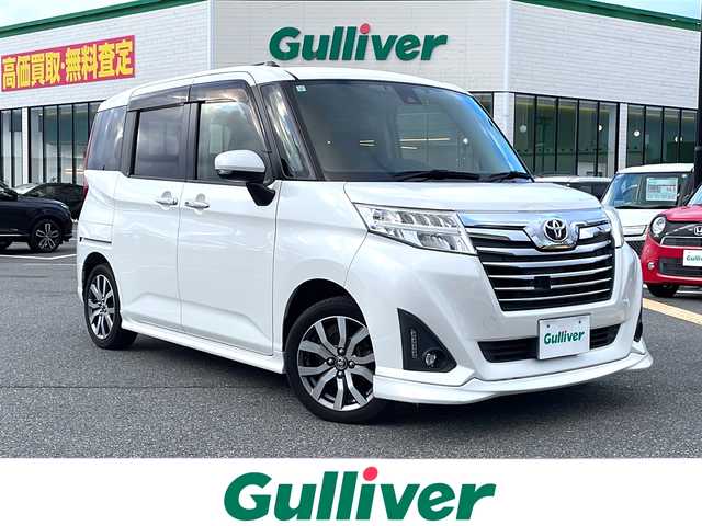 トヨタ ルーミー カスタムG－T 鳥取県 2017(平29)年 5.2万km パールホワイトⅢ ターボ車/社外ナビ/フルセグ/DVD/CD/BT/バックカメラ・ETC/前後ドライブレコーダー/衝突被害軽減システム/レーンアシスト/後方パーキングセンサー/クルーズコントロール/両側パワースライドドア/エアロパーツ/フロント/サイド/前後ドライブレコーダー/前席シートヒーター/LEDヘットライト/純正15インチアルミホイール/プッシュエンジンスタート/アイドリングストップ