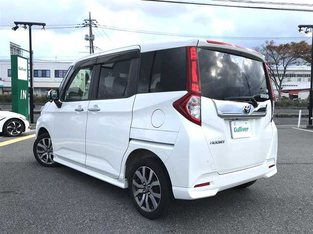 トヨタ ルーミー カスタムG－T 鳥取県 2017(平29)年 5.2万km パールホワイトⅢ ターボ車/社外ナビ/フルセグ/DVD/CD/BT/バックカメラ・ETC/前後ドライブレコーダー/衝突被害軽減システム/レーンアシスト/後方パーキングセンサー/クルーズコントロール/両側パワースライドドア/エアロパーツ/フロント/サイド/前後ドライブレコーダー/前席シートヒーター/LEDヘットライト/純正15インチアルミホイール/プッシュエンジンスタート/アイドリングストップ