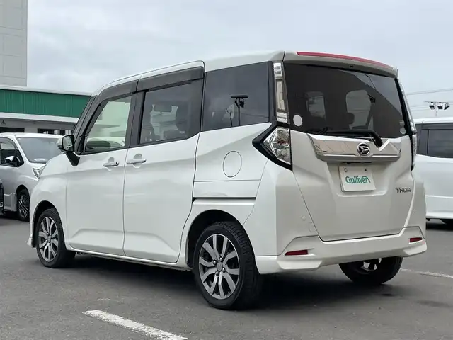 ダイハツ トール カスタムG ターボ SAⅡ 東京都 2017(平29)年 7.1万km パールホワイトⅢ ターボ/スマートアシスト2/純正ナビ/全方位カメラ/両側パワースライドドア/Bluetooth/CDプレイヤー/DVDプレイヤー/テレビ/MSV/USB入力端子/ETC/アイドリングストップ/ウォークスルー/15インチ純正アルミホイール/後ろコーナーセンサー/LEDヘッドライト/オートライト