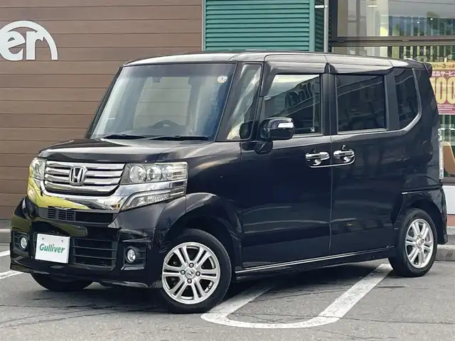 ホンダ Ｎ ＢＯＸ カスタム G Lパッケージ 長野県 2012(平24)年 8.4万km プレミアムゴールドパープルパール ワンオーナー/AM/FM/メモリナビ/ワンセグテレビ/バックカメラ/アイドリングストップ/プッシュスタート/両側パワースライドドア/ETC/フォグランプ/ドアバイザー