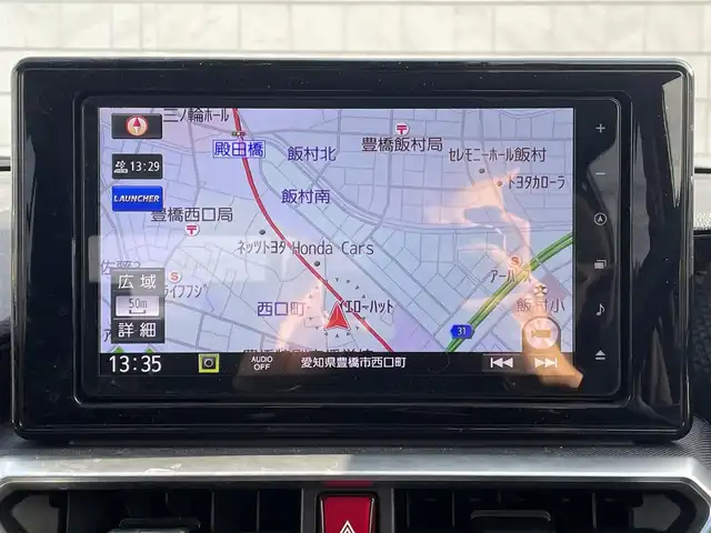 ダイハツ ロッキー G 愛知県 2021(令3)年 6.7万km ブラックマイカメタリック/コンパーノレッド 純正ディスプレイオーディオ/Bluetooth　バックカメラ　全方位カメラ　フルセグTV/ドライブレコーダー/シートヒーター/純正アルミホイール/純正フロアマット/ETC/スペアキー有/ACC/レーンキープアシスト/コーナーセンサー