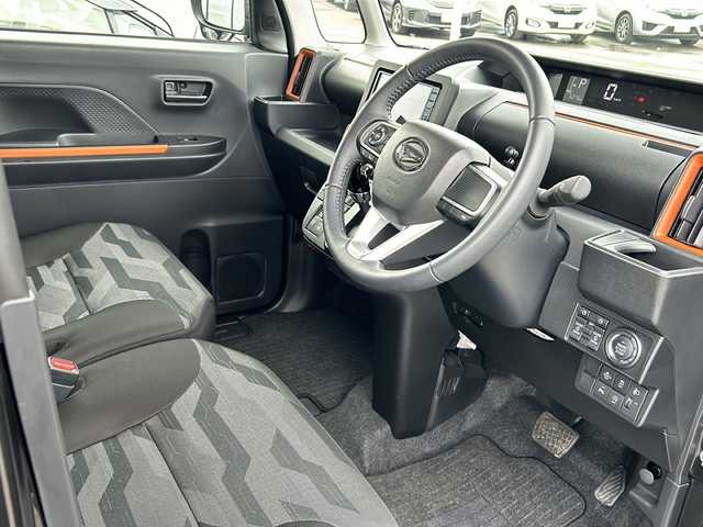 ダイハツ タント ファンクロスターボ 道東・釧路十勝 2023(令5)年 0.7万km ブラックマイカメタリック 4WD/ターボ/社外ナビ　MDV-D2098TW/（Bluetooth/CD/AUX）/バックカメラ/ETC/両側電動スライドドア/衝突軽減ブレーキ/レーンキープアシスト/前後コーナーセンサー/前席シートヒーター/ブレーキホールド/アイドリングストップ/オートライト/スマートキー/LEDヘッドライト/プッシュスタート/横滑り防止機能