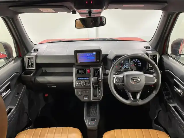ダイハツ タフト G ダーククロムベンチャー 愛知県 2022(令4)年 2.9万km コンパーノレッド 禁煙車/スマートアシスト/ガラスルーフ/純正SDナビ（NMZN-W72D）/・フルセグTV/・Bluetooth/・CD/DVD/・SD/・ipod/・USB/・FM/AM/バックカメラ/前後ドラレコ/シートヒーター/ＥＴＣ/ＬＥＤヘッドライト/オートライト/オートハイビーム/プッシュスタート/スマートキー/電格ミラー/アイドリングストップ