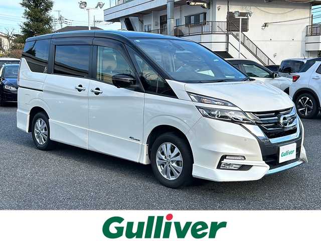 日産 セレナ ハイウェイスター Vセレクション 東京都 2017(平29)年 8万km ブリリアントホワイトパール 2トーン ４WD/ワンオーナー