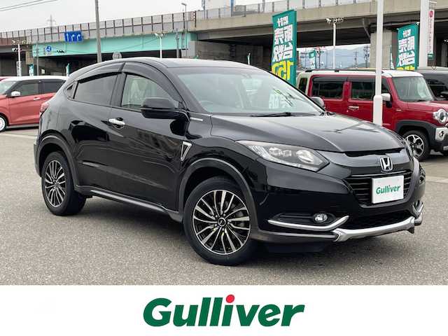 ホンダ ヴェゼル ハイブリッド X Lパッケージ 石川県 2015(平27)年 4.4万km クリスタルブラックパール 4WD/純正メモリーナビ/純正CD/DVD/ワンセグTV/バックカメラ/LEDヘッドライト/ETC/ハーフレザーシート/シートヒーター/スマートキー/プッシュスタート/電動ミラー/レーダークルーズ/ホンダセンシング/レーンキープアシスト/社外アルミホイール