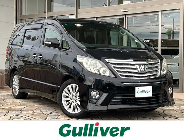 トヨタ アルファード 240S 静岡県 2012(平24)年 9万km ブラック ALPINEナビ/ALPINE後席モニター/サンルーフ/バックカメラ/両側電動スライドドア/前後ソナー/オートライト/盗難防止/オットマン/純正アルミホイール/プッシュスタート/スマートキー