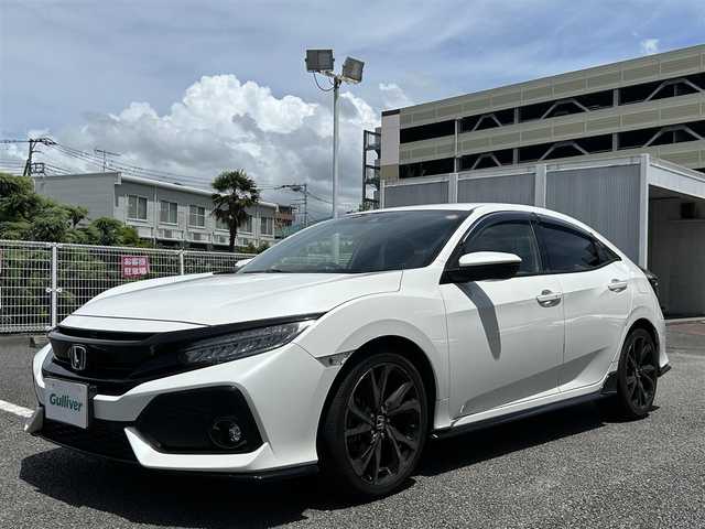 ホンダ シビック ハッチバック 静岡県 2019(平31)年 4.6万km ホワイトオーキッドパール ユーザー買取車両/純正SDナビ（VXM-194VFi）/【FM/AM/BT/CD/DVD/地デジTV】/純正LEDライト/純正18インチAW/クルーズコントロール/エンジンスタートボタン/バックカメラ/ドライブレコーダー（前後）/ETC/純正フロアマット/横滑り防止装置/レーンアシスト/コーナーセンサー/衝撃被害軽減システム/MTモード付AT/スタットレスタイヤ×4/シートヒーター/アイドリングストップ