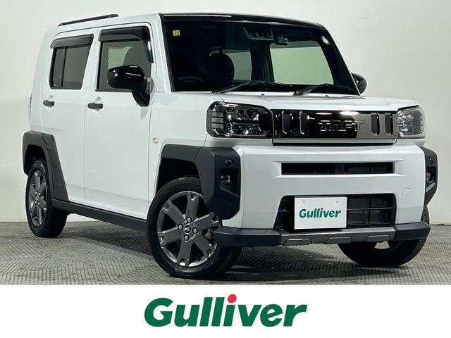 ダイハツ タフト G ダーククロムベンチャー 大阪府 2023(令5)年 1.6万km シャイニングホワイトパール 純正ディスプレイオーディオ　バックカメラ　フルセグTV　HDMI　衝突軽減ブレーキ　レーンキープアシスト　ガラスルーフ　ドライブレコーダー　シートヒーター　オートライト　LEDヘッドライト　スマートキー