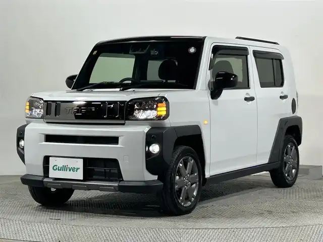 ダイハツ タフト G ダーククロムベンチャー 大阪府 2023(令5)年 1.6万km シャイニングホワイトパール 純正ディスプレイオーディオ　バックカメラ　フルセグTV　HDMI　衝突軽減ブレーキ　レーンキープアシスト　ガラスルーフ　ドライブレコーダー　シートヒーター　オートライト　LEDヘッドライト　スマートキー