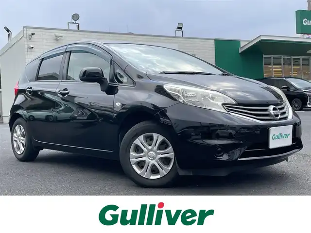 日産 ノート X DIG－S 島根県 2013(平25)年 11.1万km スーパーブラック ワンオーナー　/社外ＳＤナビ　/フルセグTV　/ＤＶＤ再生　/ＥＴＣ　/アイドリングストップ　/スマートキー　/プッシュスタート　/純正フロアマット　/保証書　/取扱説明書　/スマートキー１本