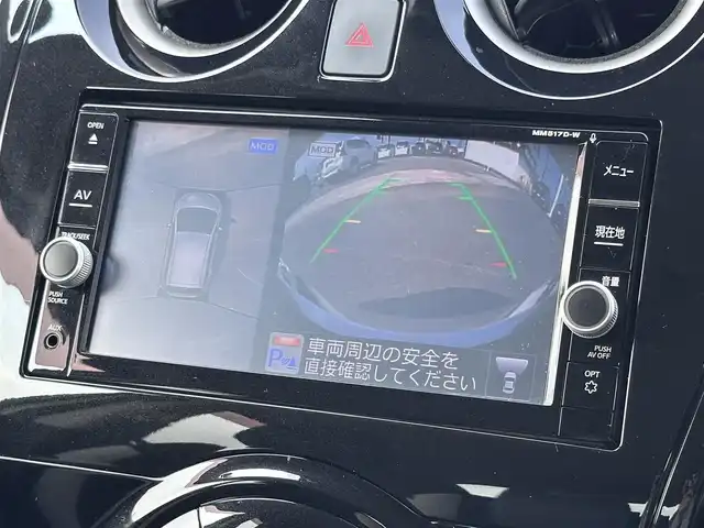 日産 ノート e－パワー X 徳島県 2018(平30)年 8.2万km ブリリアントホワイトパール 純正7型SDナビ　MM517D-W/（ラジオ/HDMI/フルセグ/AUX/BT/Blu-ray）/バックカメラ/アラウンドビューモニター/オプションスポイラー/追従式クルーズコントロール/LEDヘッドライト/オートライト/デジタルインナーミラー/フロント/サイドカメラ/ドライブレコーダー/ETC/ステアリングスイッチ/ウィンカーミラー/純正15AW/スペアキー/ドアバイザー