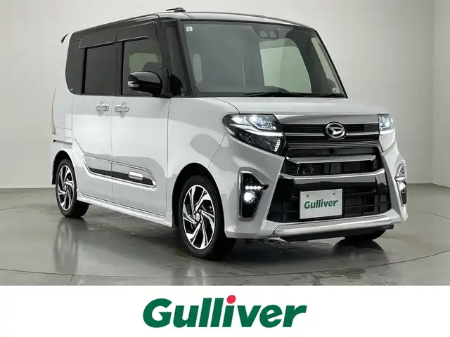 ダイハツ タント カスタム RS スタイルセレクション 愛知県 2021(令3)年 1.7万km ブラックマイカメタリック/シャイニングホワイトパール 純正９型ナビ　全方位カメラ　禁煙車　黒ハーフレザー　フルセグＴＶ　両側パワスラ　ＥＴＣ　ドラレコ　シートヒーター　スマートアシストIII　衝突軽減　レーンキープ　オートハイビーム　ＤＶＤ再生　ターボ搭載車