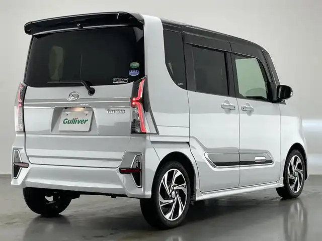 ダイハツ タント カスタム RS スタイルセレクション 愛知県 2021(令3)年 1.7万km ブラックマイカメタリック/シャイニングホワイトパール 純正９型ナビ　全方位カメラ　禁煙車　黒ハーフレザー　フルセグＴＶ　両側パワスラ　ＥＴＣ　ドラレコ　シートヒーター　スマートアシストIII　衝突軽減　レーンキープ　オートハイビーム　ＤＶＤ再生　ターボ搭載車