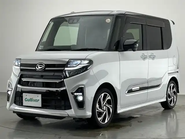 ダイハツ タント カスタム RS スタイルセレクション 愛知県 2021(令3)年 1.7万km ブラックマイカメタリック/シャイニングホワイトパール 純正９型ナビ　全方位カメラ　禁煙車　黒ハーフレザー　フルセグＴＶ　両側パワスラ　ＥＴＣ　ドラレコ　シートヒーター　スマートアシストIII　衝突軽減　レーンキープ　オートハイビーム　ＤＶＤ再生　ターボ搭載車
