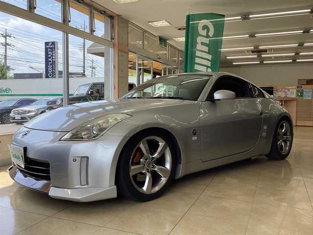 日産 フェアレディ Ｚ バージョンT 栃木県 2007(平19)年 8.6万km ブリリアントシルバー  純正ナビ/ バックカメラ/ ETC/ HIDヘッドライト/ シートヒーター/ BOSEサウンド/ D席N席パワーシート/ MTモード付きAT/ FUJITSUBOマフラー/ TEIN車高調/ ドラレコ/ 純正フロアマット/ 取説・ナビ説・保証書